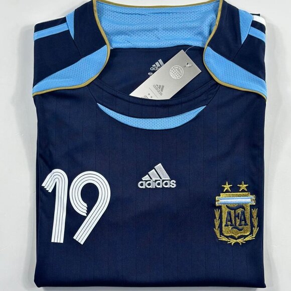 Adidas Rare 2006 World Cup Debut Lionel Messi #19 Argentina Away Retro Jersey - Picture 1 of 11